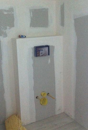 Habillage WC suspendu placo